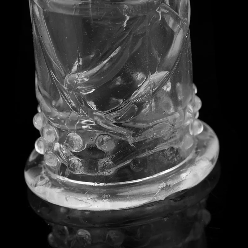 transparent crystal penis sleeve extender best sex delay ejaculation sexy exotic funny condom
