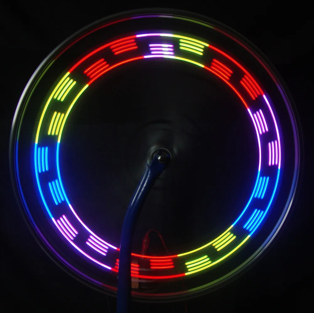 TAIKOO 8 LED Colorful Mountain Bike Flash Spoke Warning Light Signal Reflective Bicycle Wheel Light Cycle Tyre Light