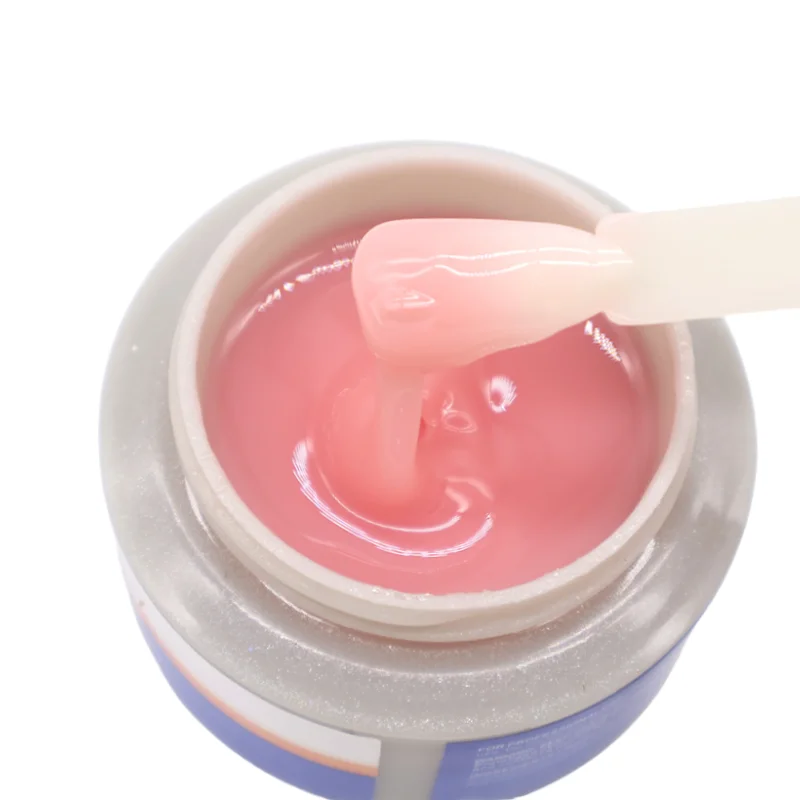 Hot sells 56G soak off camouflage buildering nail extension uv gel lacquer jelly acrylic gel cover pink gel