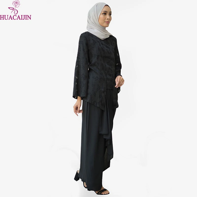 Muslimah Kebaya Fashion Lace Style Baju Kurung Soft Beading Set Baju Suit Islamic Clothing Elegant Popular Muslim Top Skirt