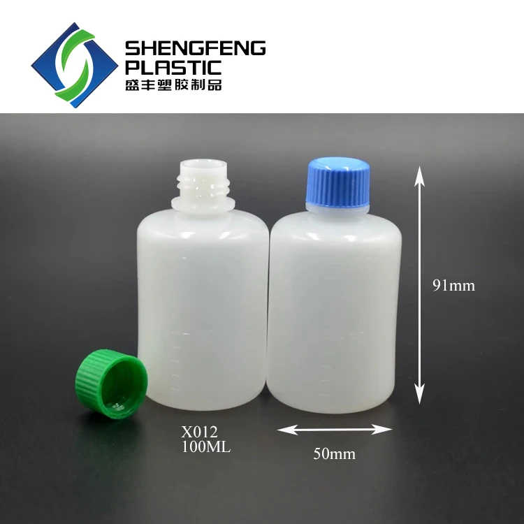 100ml Narrow Mouth PP Material HDPE Laboratory Packaging Reagent Plastic Bottle Polyethylene Chemical Reagent Bottle