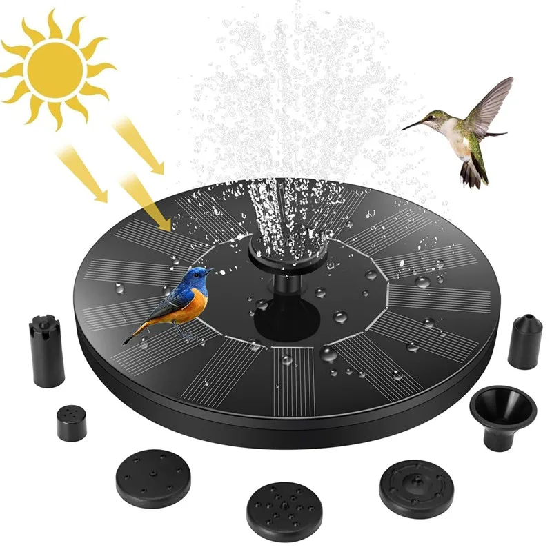 Free Standing Outdoor Decration Watering Submersible Fountain Panel Kit Solar Fountain Pump for Pond