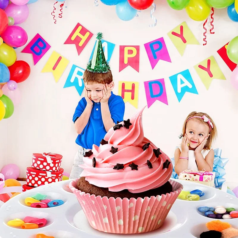 Paint Tray Palette 40pcs Paint Trays for Kids Plastic Paint Pallet for Pupils to Painting DIY Craft Party Kindergarten or School