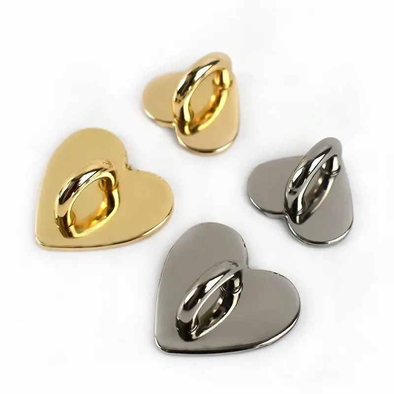LILONG 21mm And 25mm Love Shaped Arch Bridge Buckle Alloy Ring Buckle Hardware DIY Mobile Phone Case Heart Clip Connector Hook