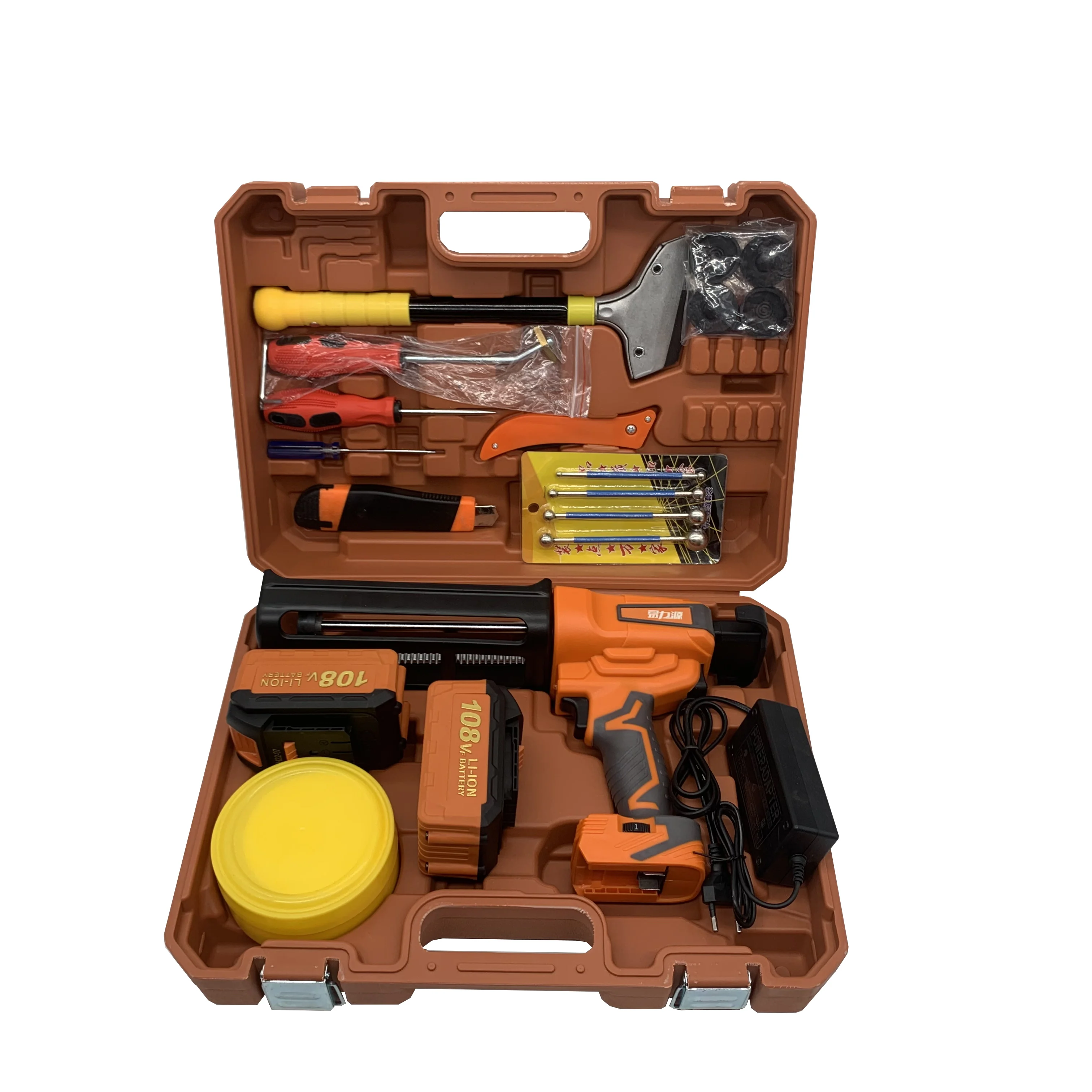 BINLI 21V Wholesale Automatic Double Barreled Lithium Battery Cordless Electric Caulking Gun