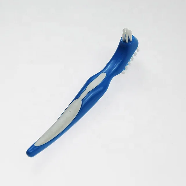 Wholesale cleaning dental artificial teeth tools adult home travel use denture toothbrush for dental prosthesis
