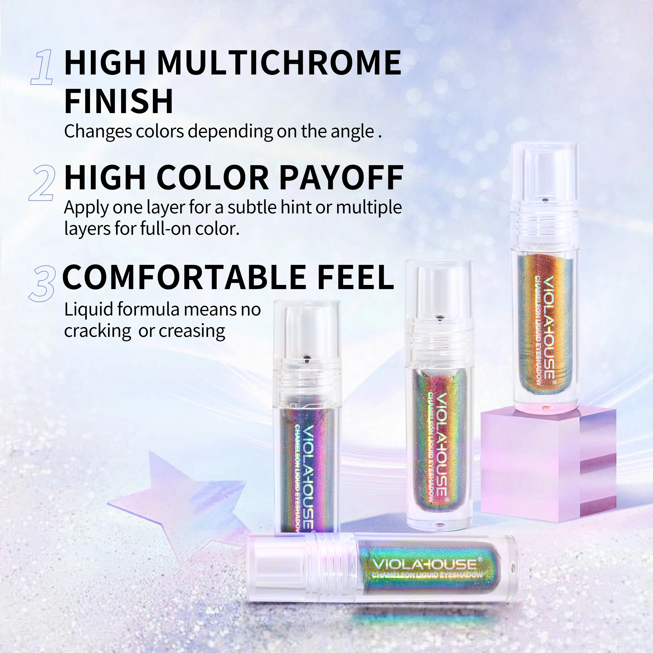 Eye Shadows Private Label Custom Metallic Liquid Chameleon Eyeshadow Multi-color Eye Makeup Glitter Multichrome Eyeshadows