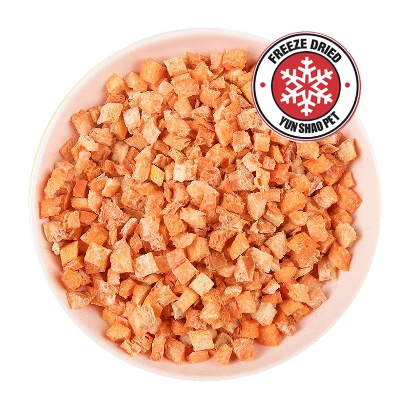 OEM  100% natural freeze drying fruit vegan dog treat CARROT wholesale in bulk and OEM packing