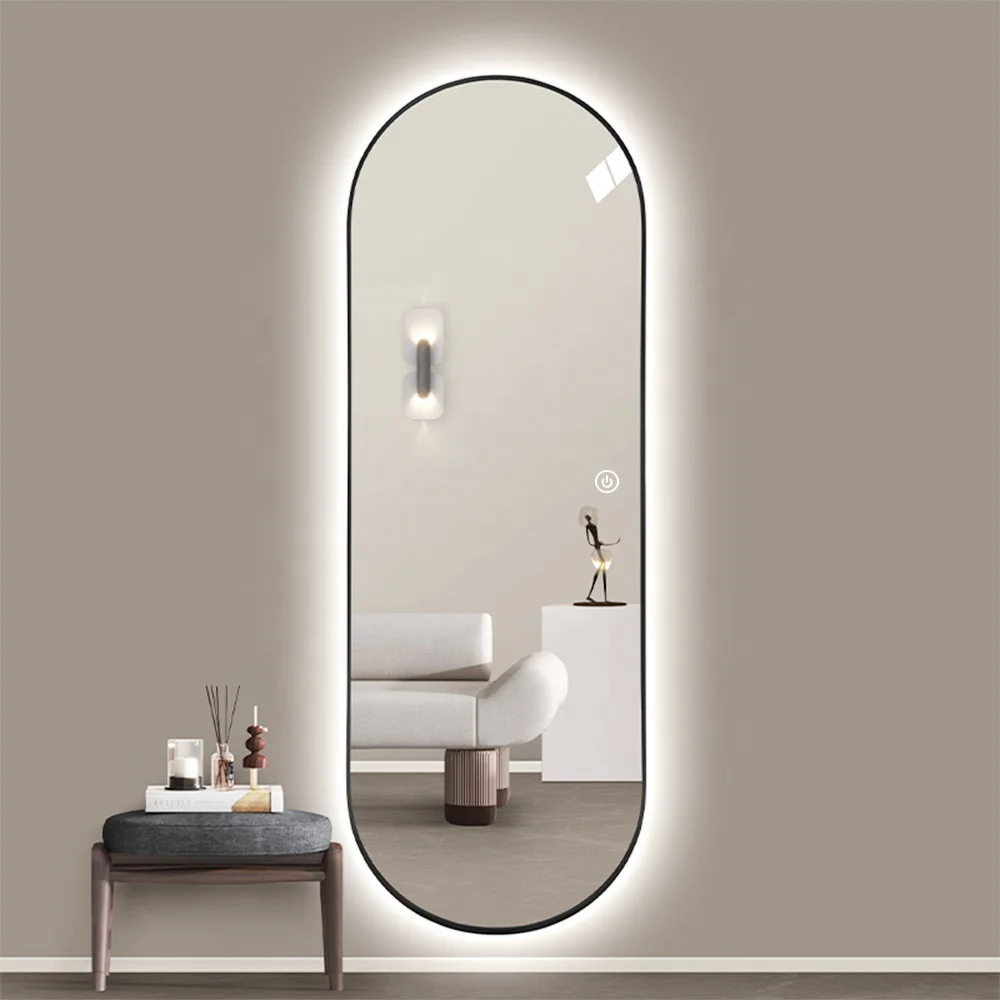 luxury full length dressing smart Led mirror wall mounted for household hotel