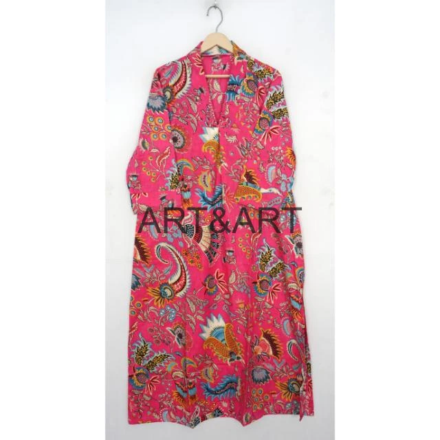 Женское платье-халтер из чистого хлопка розовое платье макси с цветочным принтом и рукавами сарафан в Корейском стиле для летних праздников каникул