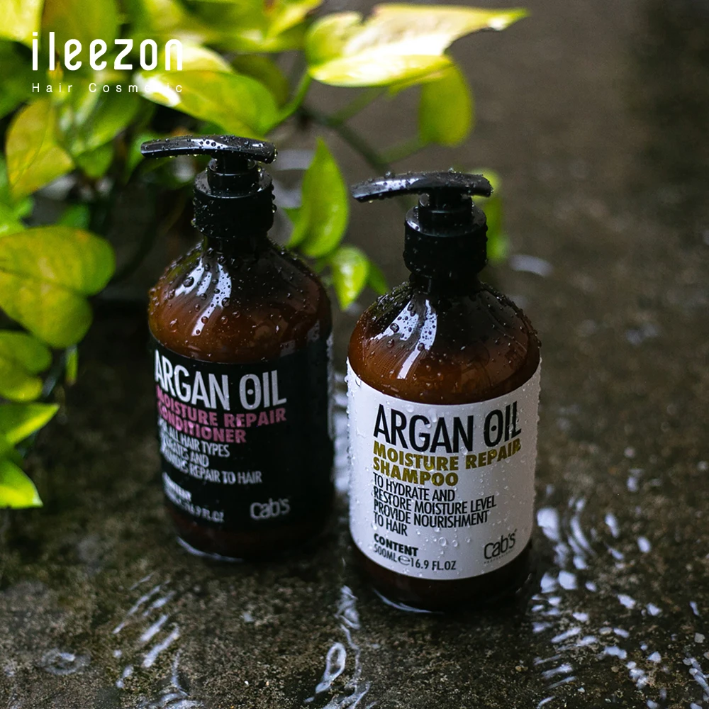 Moisture Repair Anti-Frizz Curl Shampoo and Conditioner OEM Private Label Argan Oil Sulfate Free