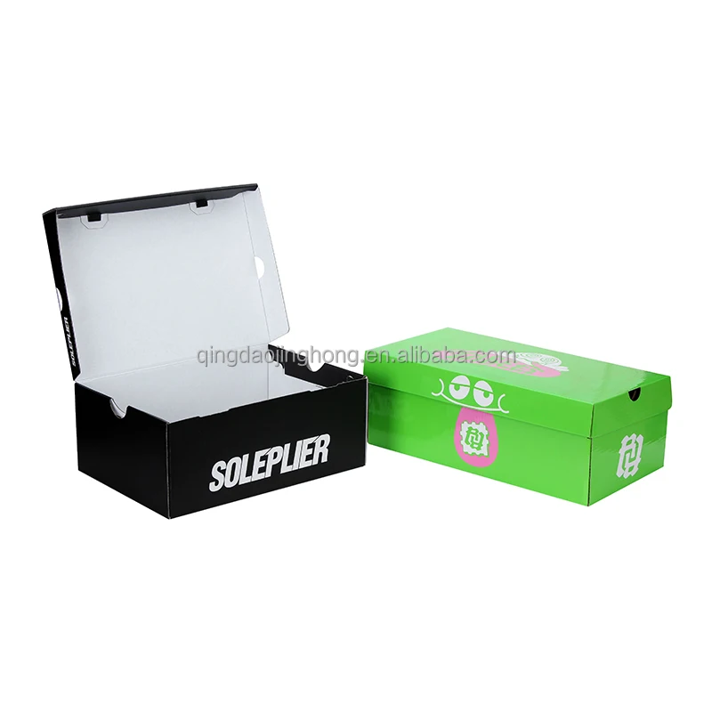 Wholesale custom logo sneakers shoe box Corrugated Paper Packaging boxes package for shoes