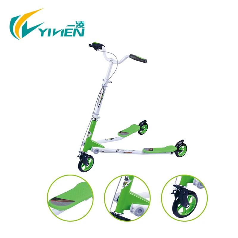Patent new foldable mini kick scooter,speeder 3 wheel scooter, slider twist scooter