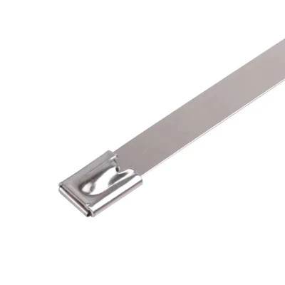 SS304 Stainless Steel Durable Self Locking PVC Coated  Cable Zip Tie Clips