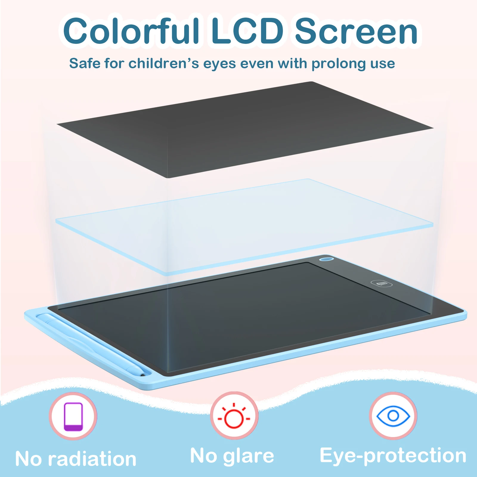 Kids Portable 8.5 inch Color Screen LCD Writing Tablet Drawing Board Digital Electronic Handwriting Memo Pad
