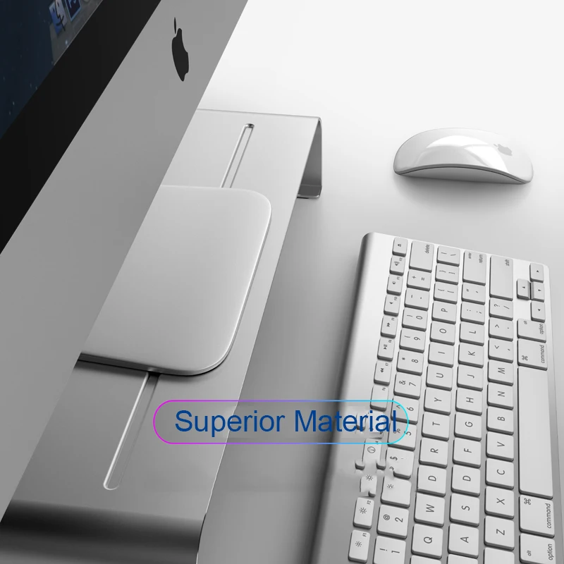 Металлическая подставка для монитора, стойка для компьютера, ноутбука iMac, поднимающая подставка для ноутбука с настольным органайзером