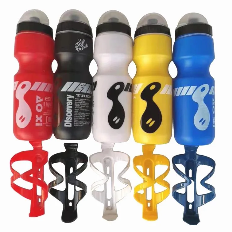 
Mountain Bike Bicycle Cycling Water Drink Bottle and Holder Cage Outdoor Sports Plastic Portable Kettle Water Bottle Drinkware 