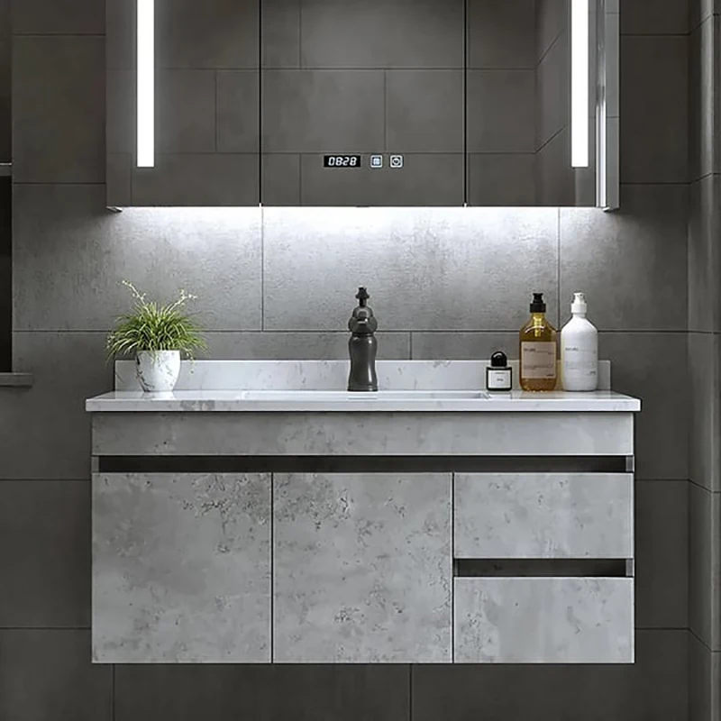 luxury bathroom vanity cabinet set with sink furniture for hotel and apartment