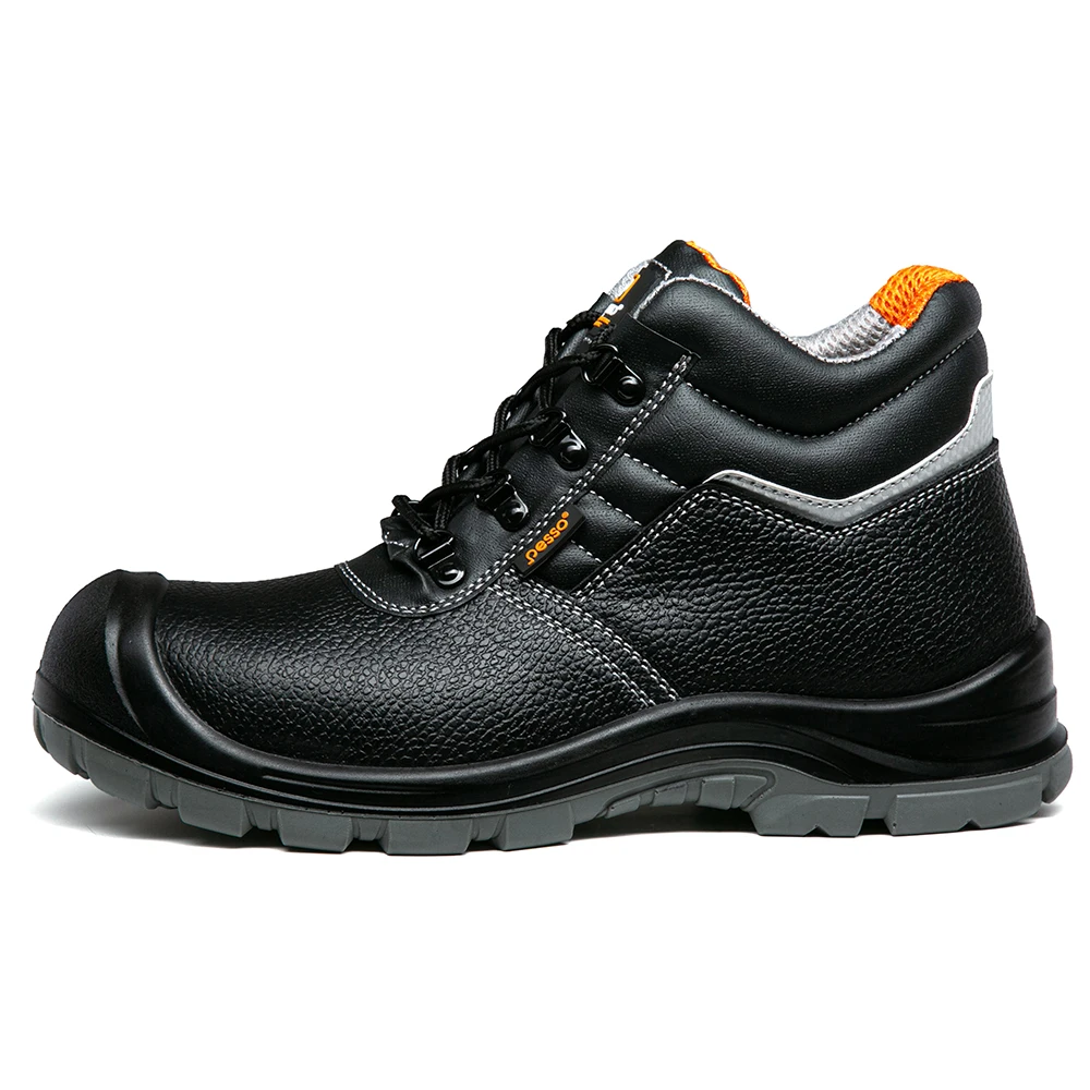 New style construction waterproof genuine leather steel toecap anti slip work safety shoes man