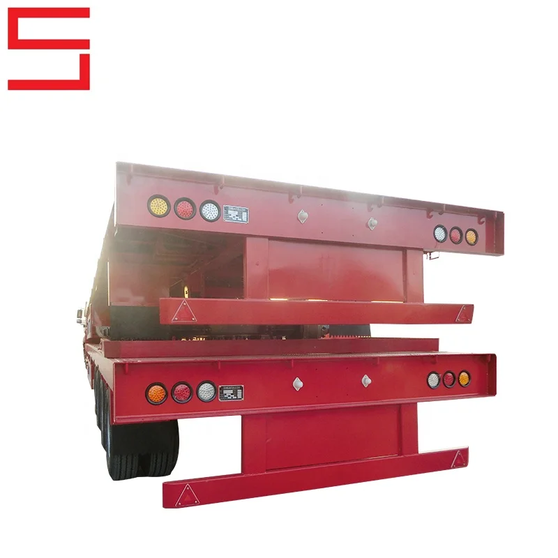 SINO AUTO 6 Axles 110 Tons 19m Drop Deck Semi Trailer Steel 2 3 4 5 Axles Lowboy Truck Trailers Remote Control Truck Trailer