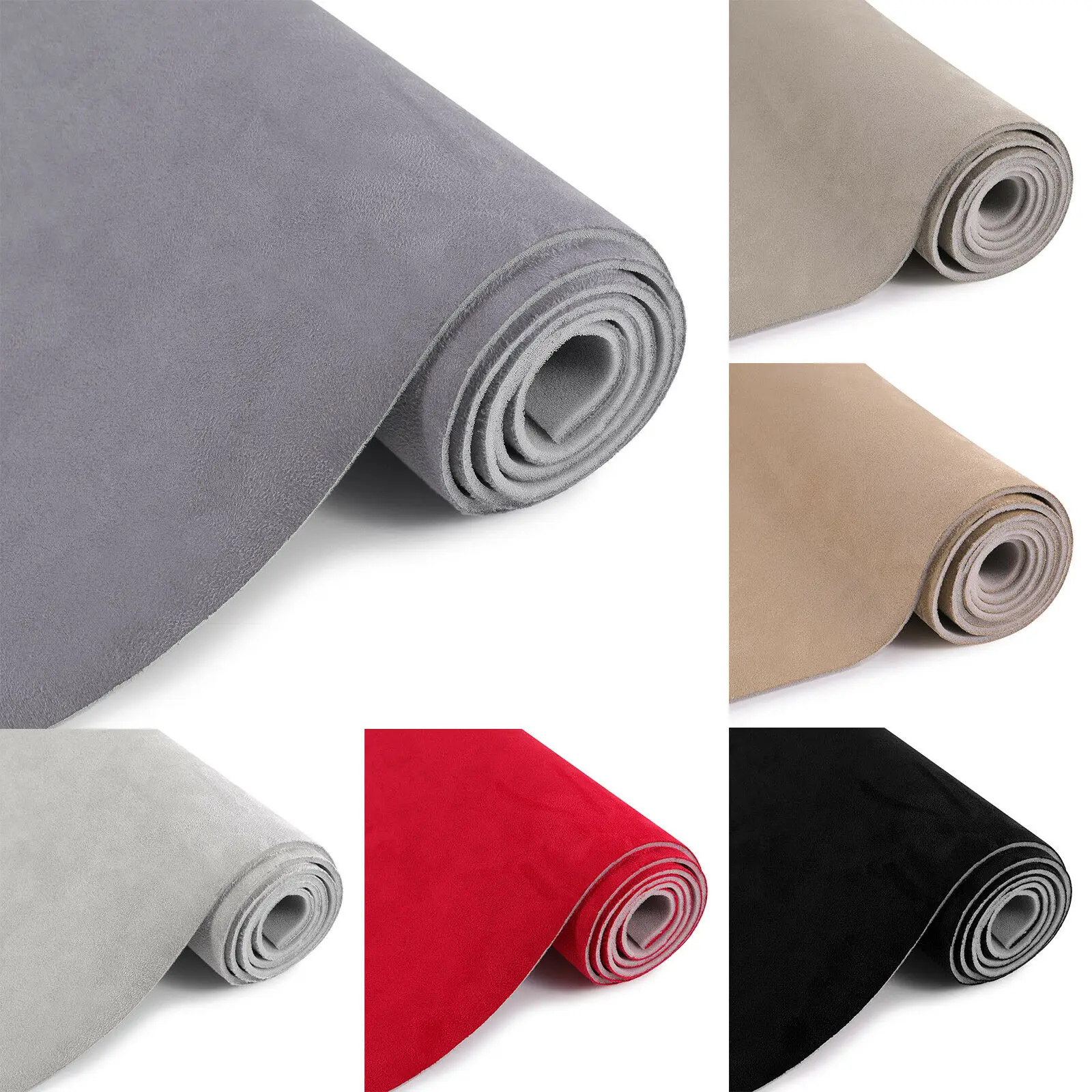 Automotive Interior Black Stretch Suede Fabric Factory Supplier Auto Headliner For