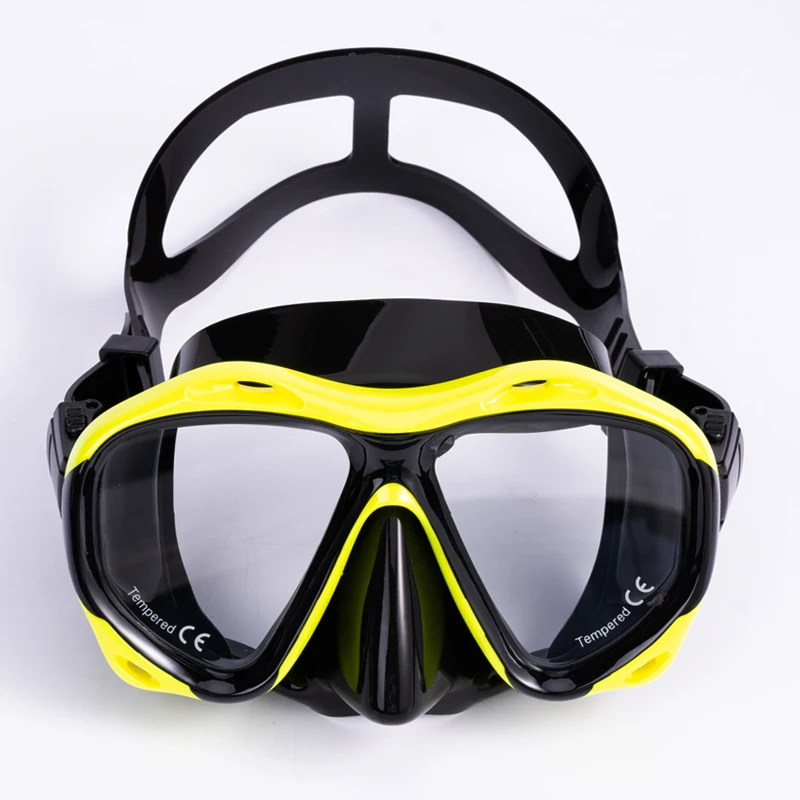 Adult tempered diving glasses free diving goggles water sports full face diving mask for myopia