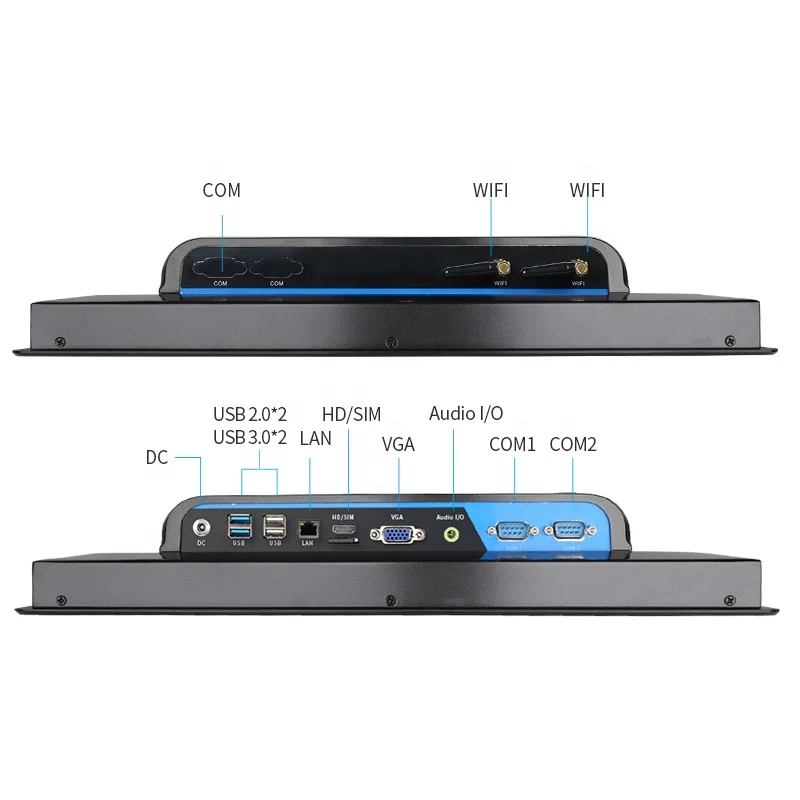 Безвентиляторный промышленный компьютер с сенсорным экраном 15,6 дюйма, 3 мм, алюминиевая панель с сенсорным экраном, цена ПК