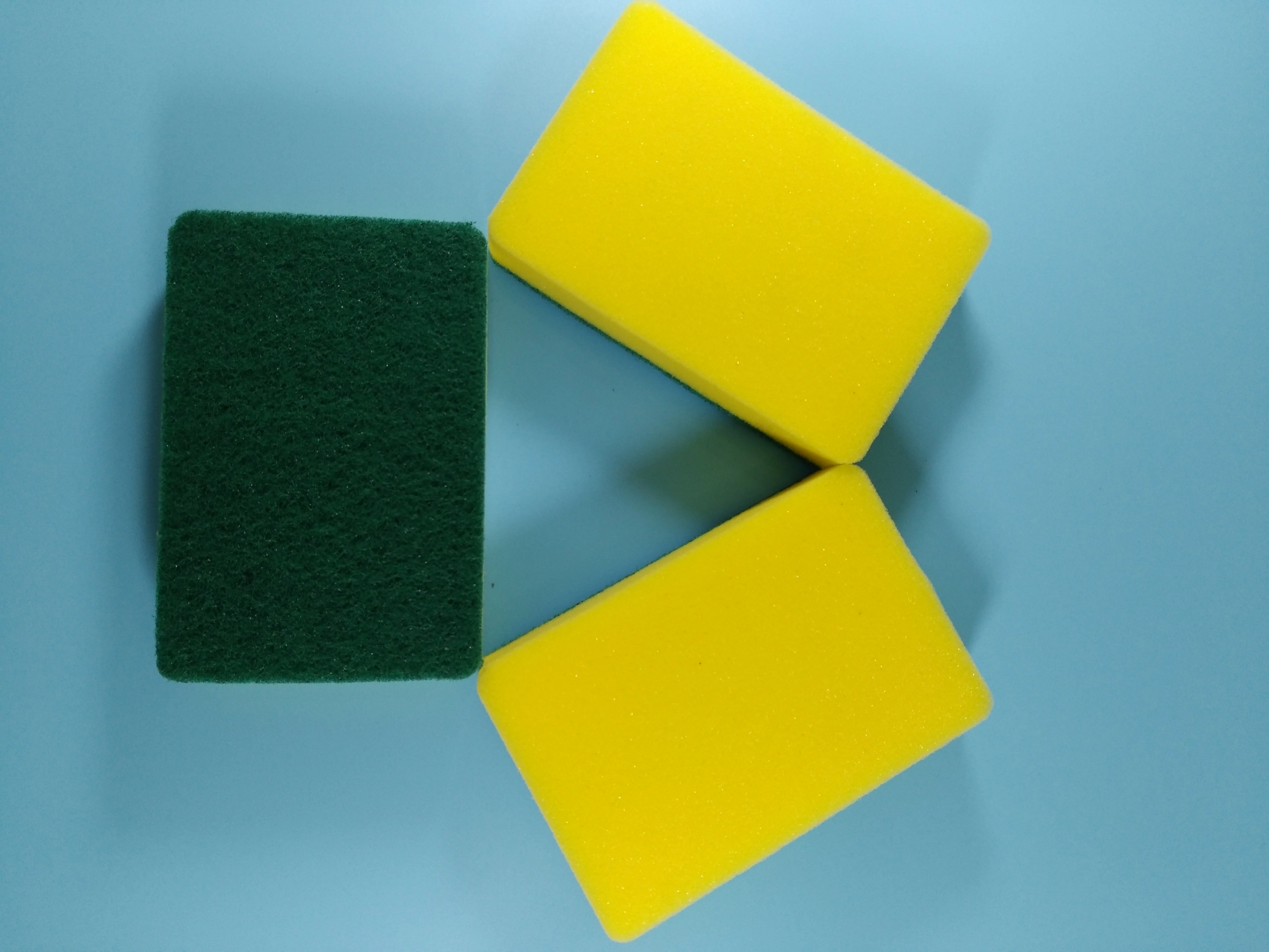 Kitchen Sponge Nylon Pad & Polyester Sponge Scrub PU Cleaning Sponge_3