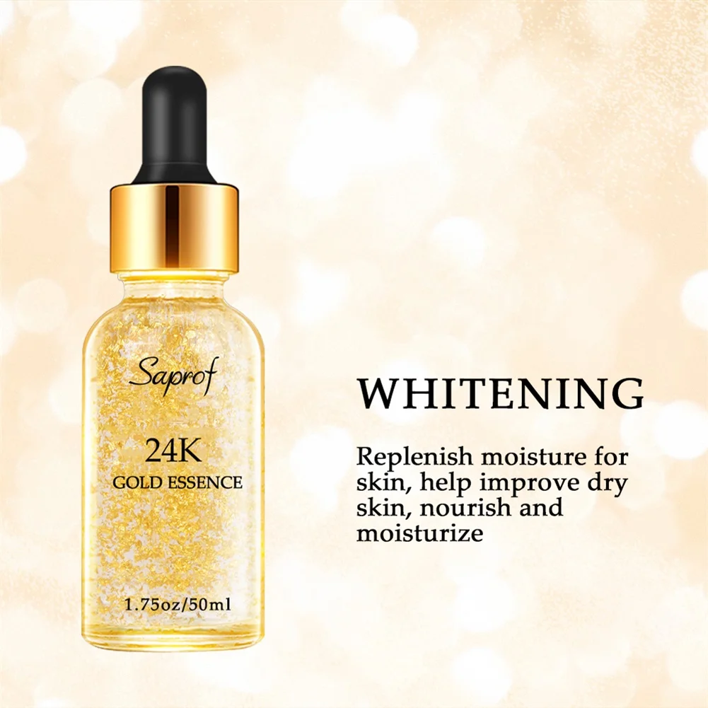 High quality crystal hydration  gold foil whitening cream facial care kit 24k gold skin care set