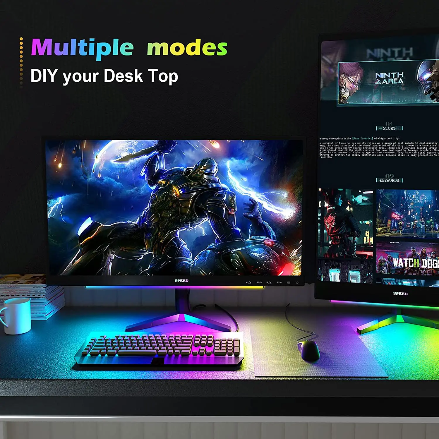 Светодиодный волшебный Bluetooth-приложение smart TV фоновый свет компьютерный Киберспорт Настольный светильник бар музыкальная Атмосфера