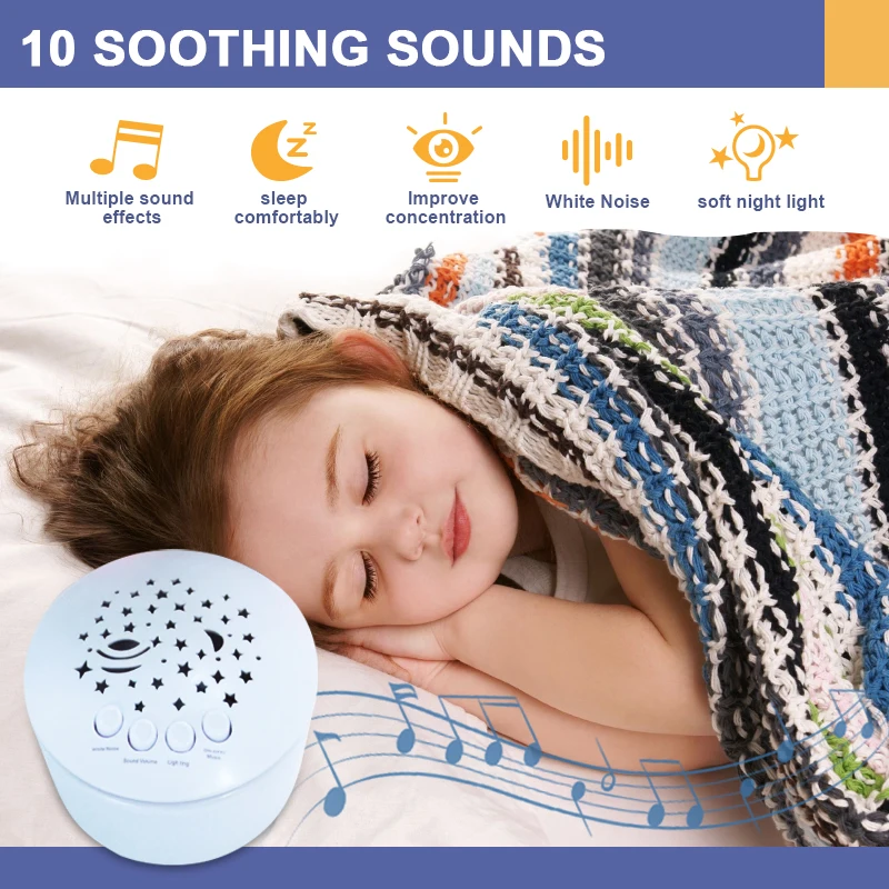 Stuffed Toys Fox Baby White Noise Dolls With Projector Night Light Musical Soft Soothing Toy Sleeping Baby Doll