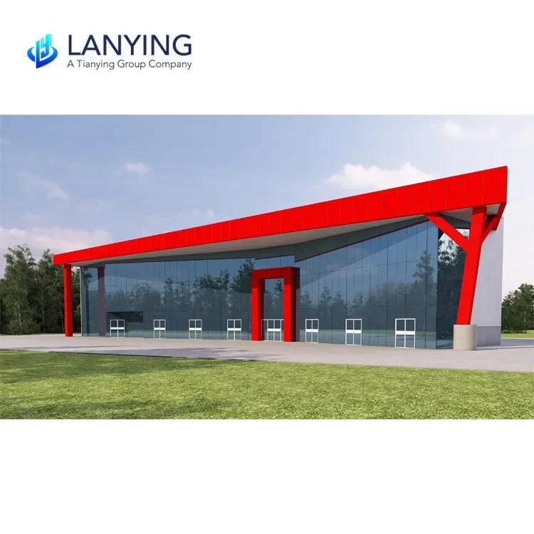 Steel structure multi-story apartment building metal frame car showroom