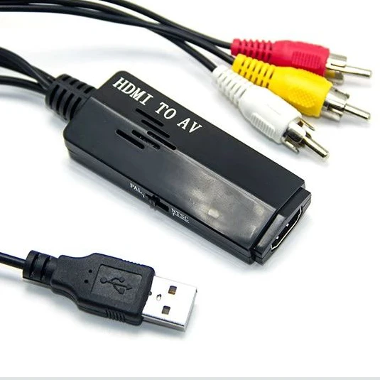 Высокое качество USB Hd к Av RCA конвертер адаптер для монитора ноутбука ТВ
