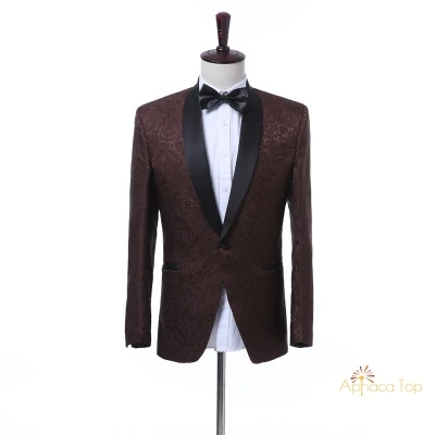 
APHACATOP 2020 Burgundy Men Wedding Suits TR or Wool Custom 