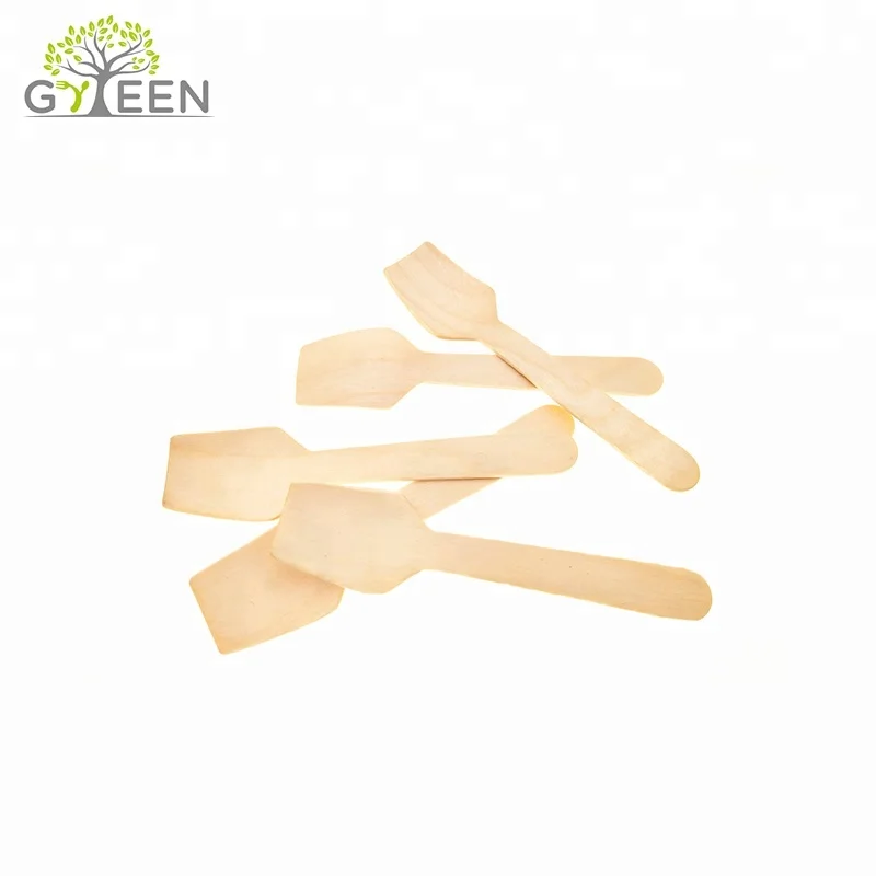 Eco-friendly Biodegradable Disposable Factory Price Wooden Spoon with OPP Bag