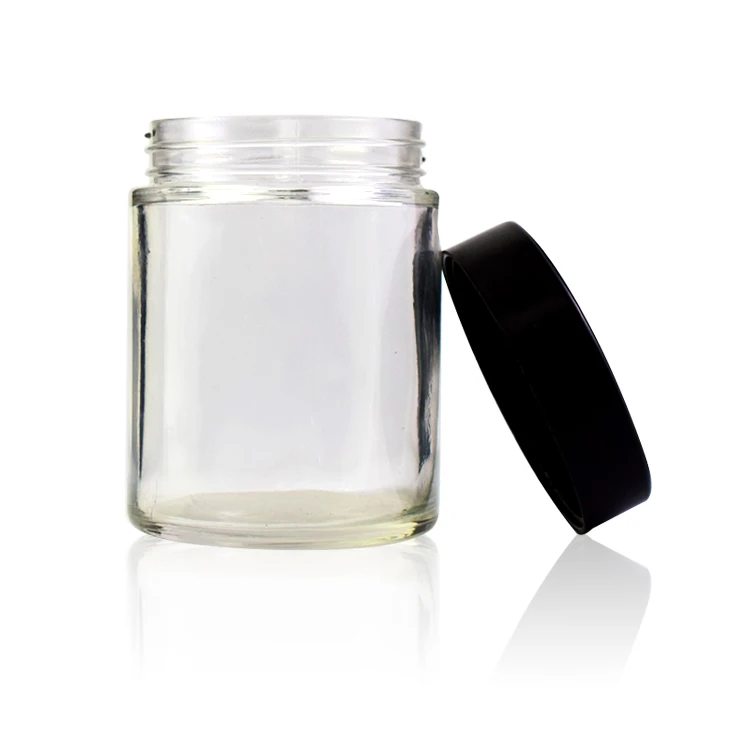 Wholesale Price 10oz 14oz 18oz Child Resistant Wide Mouth food grade Packaging Smell Proof Glass Jar Round With Lid