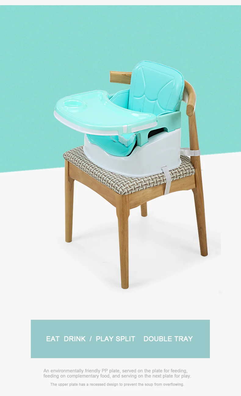 Removable Seat Four Modes Multifunction Anti-Rollover Highchair Baby Dinning Chair Kids Feeding Chair Baby High Chair