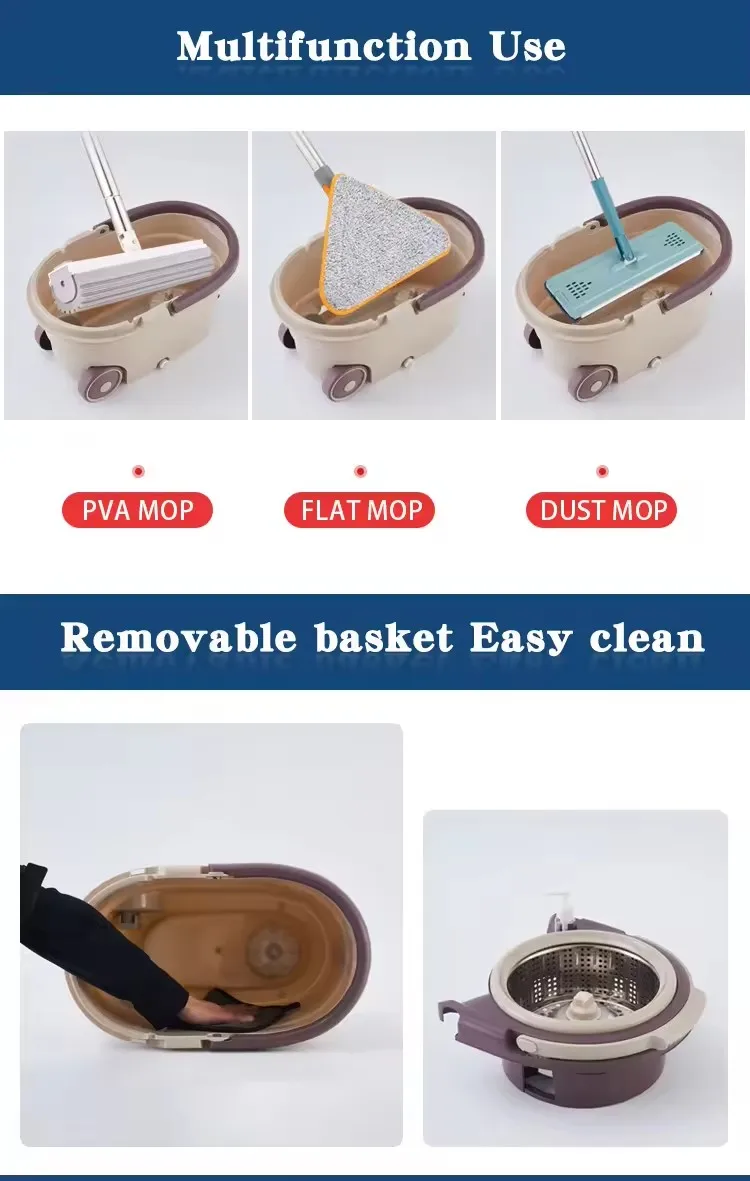 Clean Mop Floor Microfiber 360 Easy Floor Clean Bucket Cleaning Magic Mop Rotation Microfiber Cleaning Mop Bucket With Wheels