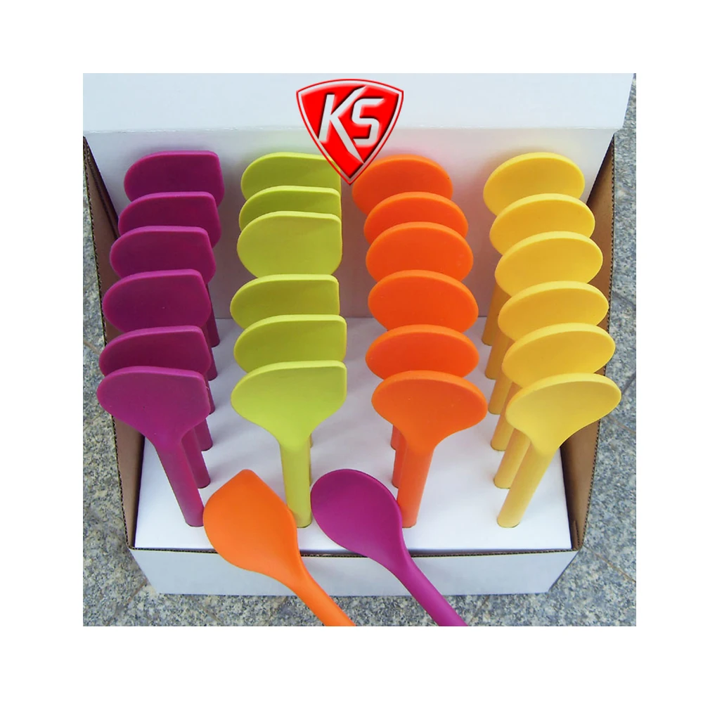 Color Silicone Spoon for salad  Silicone Spatula,Cream Cake Tools ,High Temperature Resistance Food Grade Spatula & Salad Spoon