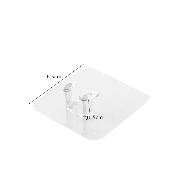 Strong Adhesive Plug Hooks Without Nails Multi Purpose Transparent Plastic Hooks Waterproof Oilproof for Best for Smooth Surface