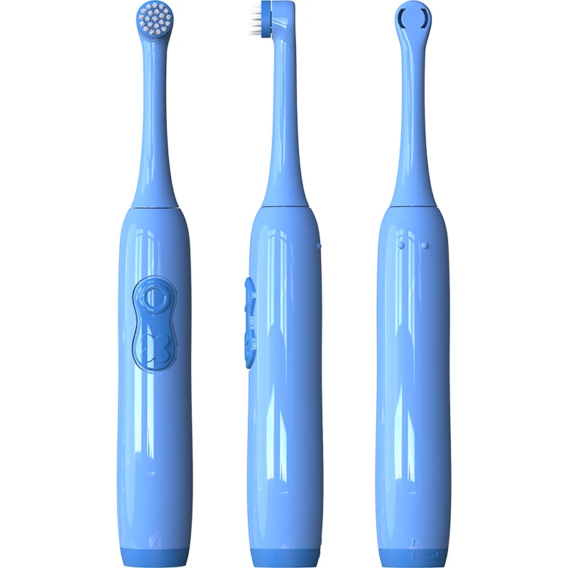 T2272 360 Degree Rotation Electric Toothbrush Whale Cartoon Battery Operated Toothbrush for Kids Children