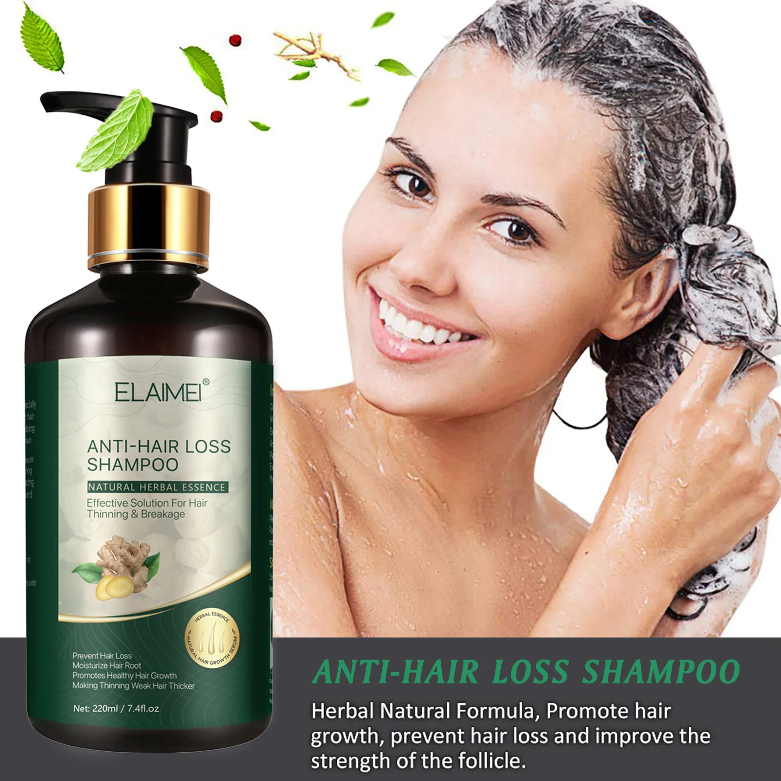 Regrowth Shampoo Moisturize Hair Root Anti Hair Loss Growth Hair Shampoo