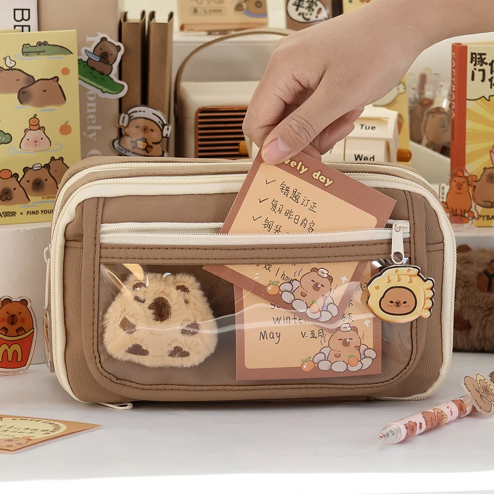 Wholesale Ready to Ship Low Price School Students Stationery Bag Personalized Canvas Bags and Pencil Cases Pouch Bag for Girls