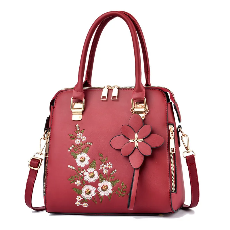 famous premium luxury fashion designer crossbody ladies women pu leather flower handbag