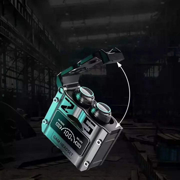 Shenzhen OEM M25 TWS audifonos gamer Wireless Stereo Magnetic charging in ear Gaming stand headphones Headset for mobile Phones