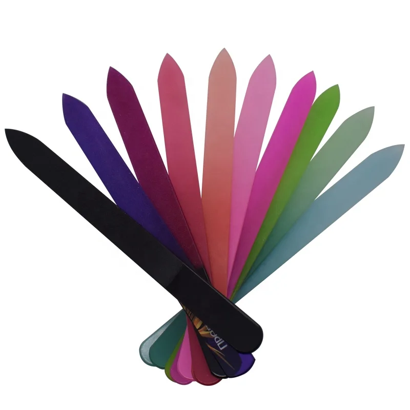 
The spot custom colorful double sides glass nail file for nail care 
