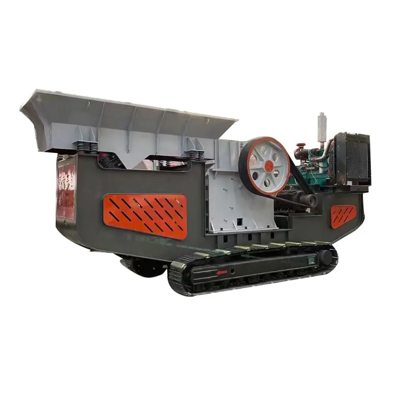 Small mobile jaw crusher Gravel construction primary jaw crusher crawler gold crusher