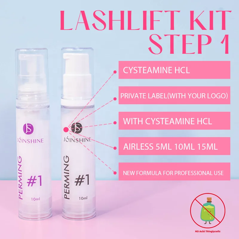 Vegan Cysteamine Hcl Lash Perm Kit Private Label Thioglycolic Acid Free Eye Lash Lifting Lotions 5-8min Care Lash Lift Kit