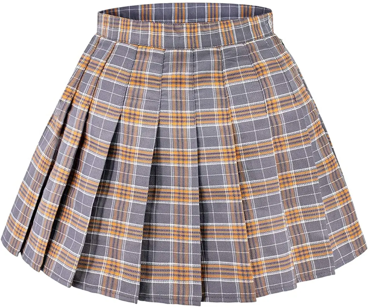 New Fashion Custom Logo Plaid Skirt High Waist School Uniform Pleated Skirts For Women