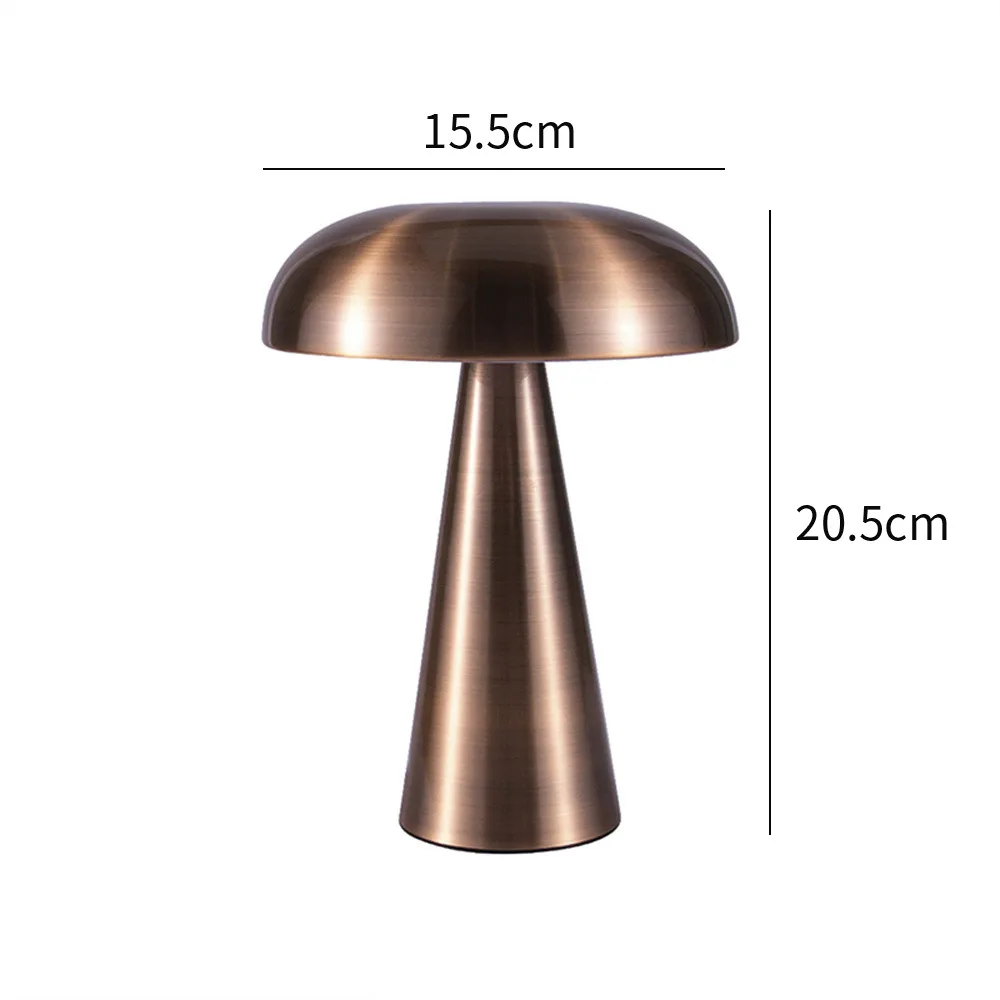 Luxury Mushroom Lamp LED Bar Table Lamp Hotel Cafe Bedroom Bedside Lamp USB Charging Night Light